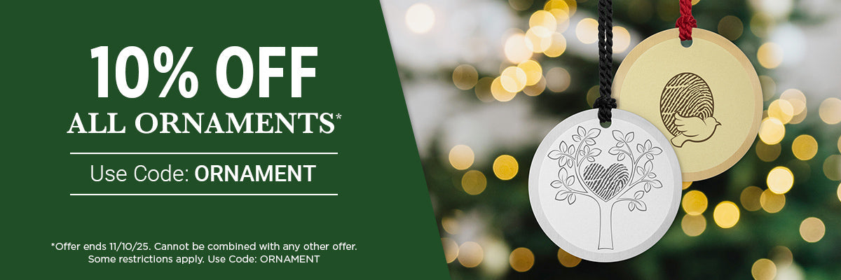 personalized fingerprint Christmas ornaments