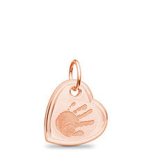 14k Rose Gold Offset Heart Charm