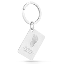 Dual Print Stainless Steel Keychain