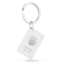 Dual Print Stainless Steel Keychain