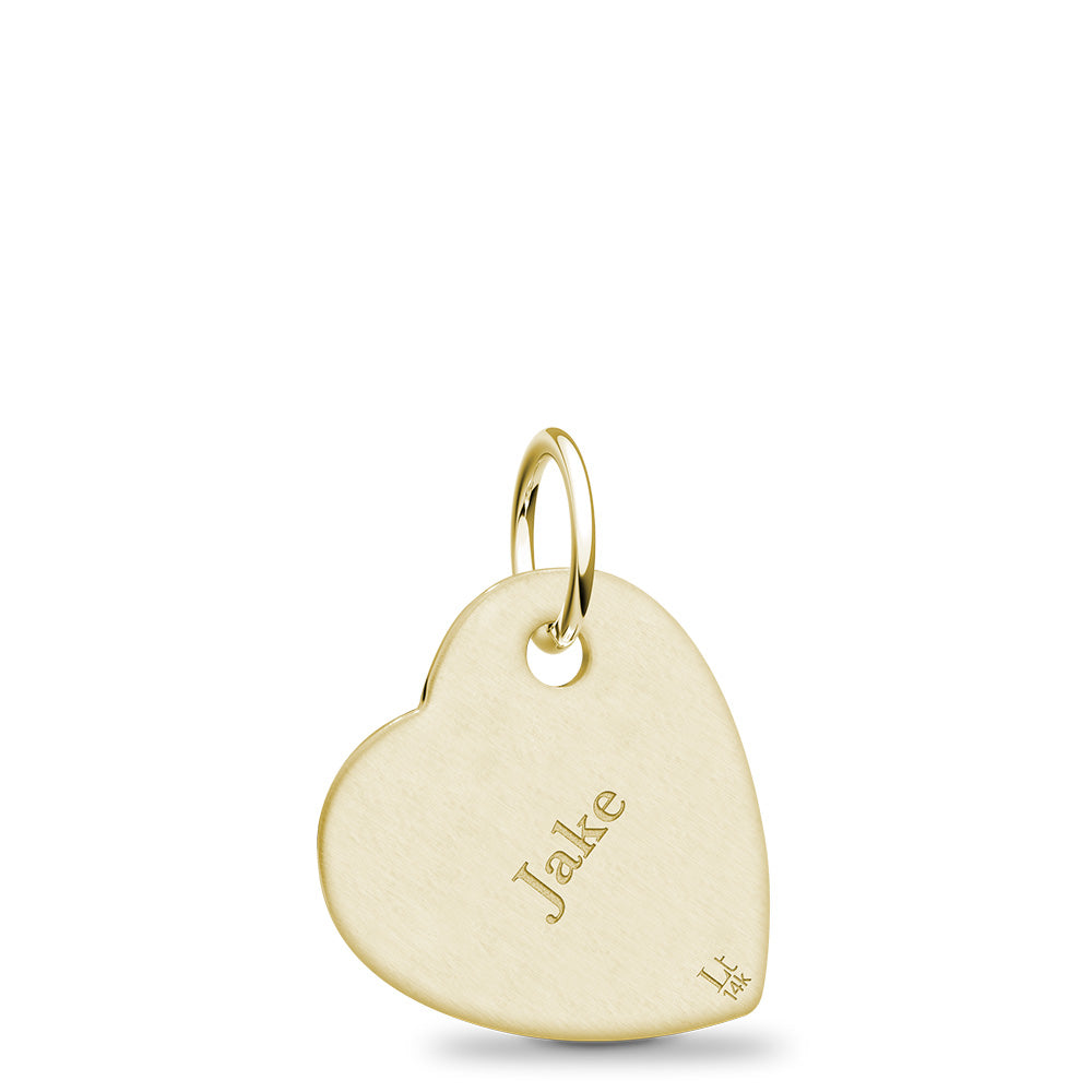 14k Yellow Gold Offset Heart Charm – LegacyTouch