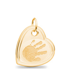 14k Yellow Gold Offset Heart Pendant