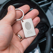 Dual Print Stainless Steel Keychain