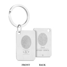 Dual Print Stainless Steel Keychain