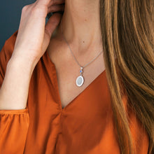 Sterling Silver Fingerprint Jewelry Oval Charm
