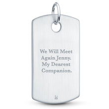 Sterling Silver Fingerprint Jewelry Designer Dog Tag Pendant