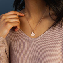 14k Rose Gold Fingerprint Jewelry Offset Heart Charm