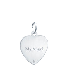 Sterling Silver Fingerprint Jewelry Vertical Heart Charm