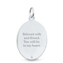 Sterling Silver Fingerprint Jewelry Oval Pendant