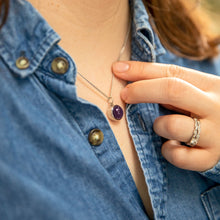 Stainless Steel Gemstone Cremation Urn Pendant