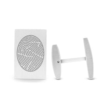 Fingerprint Keepsake Stainless Steel Cufflinks