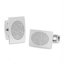 Fingerprint Keepsake Stainless Steel Cufflinks