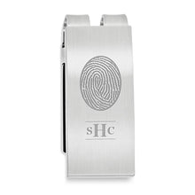 Fingerprint Keepsake Stainless Steel Money Clip