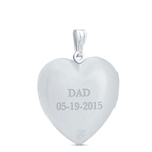 Sterling Silver Fingerprint Jewelry Heart Locket