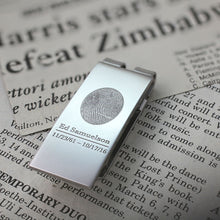 Fingerprint Keepsake Stainless Steel Money Clip