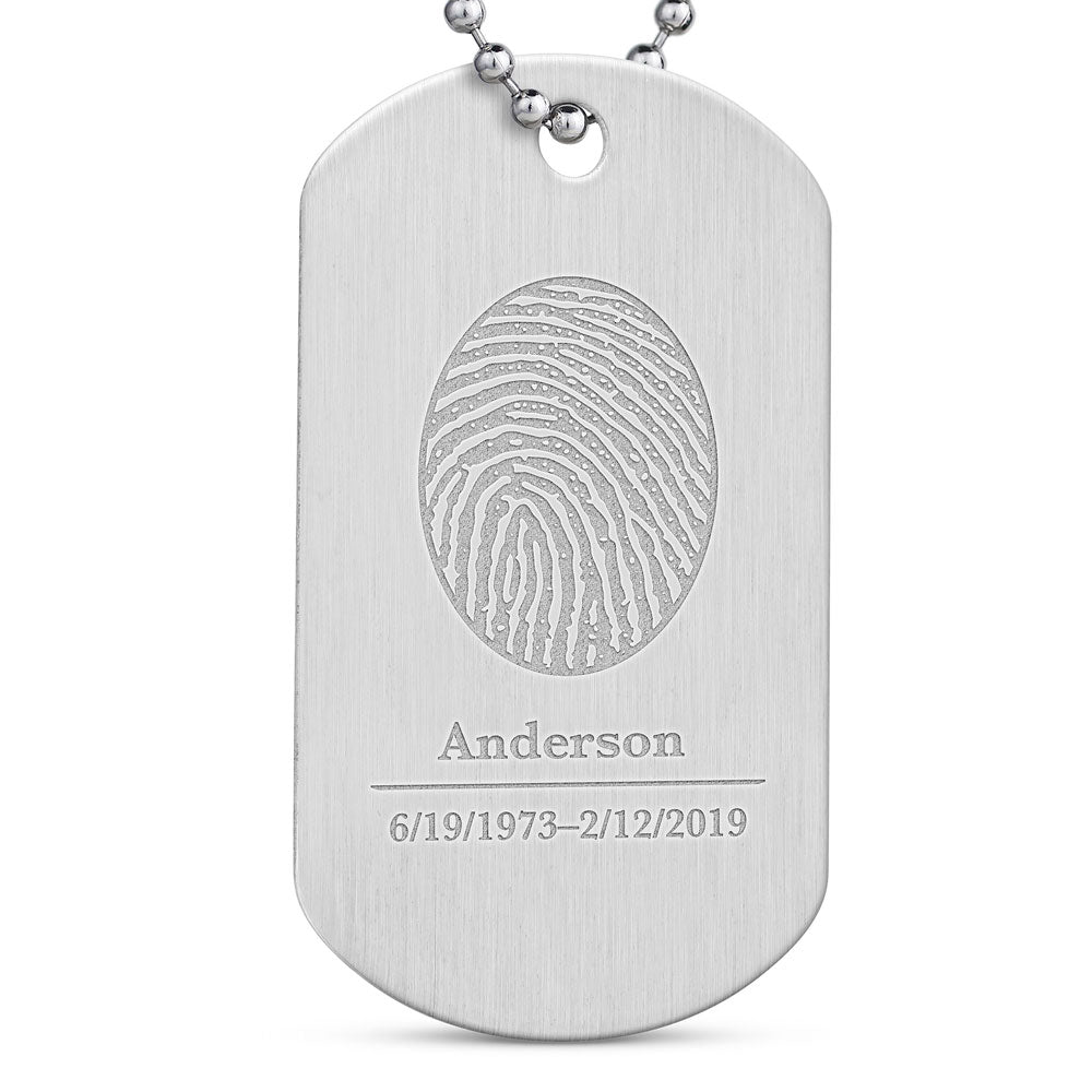 Purchase Sterling Silver Dog Tag Embossed