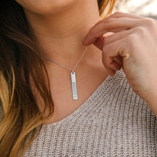Sterling Silver Vertical Bar Pendant