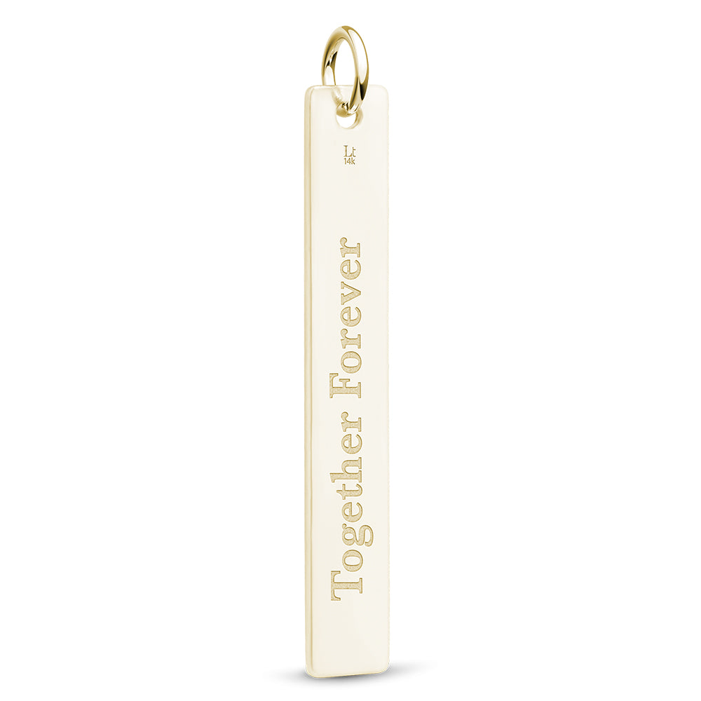14k gold vertical bar necklace personalized hotsell