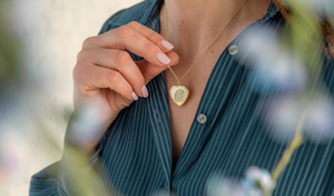 custom yellow gold fingerprint pendant