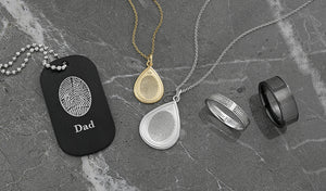 personalized jewelry with double fingerprints