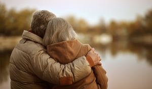 two people mourning