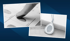 taking fingerprints for memorial jewelry