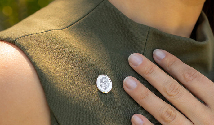 Close at Heart: Fingerprint Lapel Pins