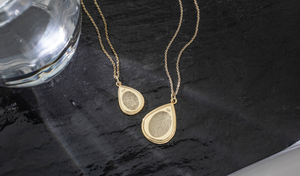 yellow gold fingerprint necklaces