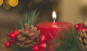 red christmas candle