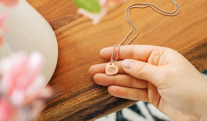 Forever Close at Heart – Personalized 14k Rose Gold Fingerprint Charm