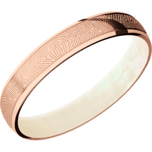 14K Rose Gold + Polish Finish + Freshwater Mother of Pearl