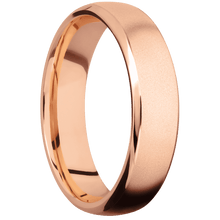14K Rose Gold + Bead , Polish Finish
