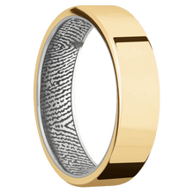 10K Yellow Gold + Polish Finish + Titanium