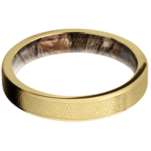 10K Yellow Gold + Satin Finish + King's Woodland
