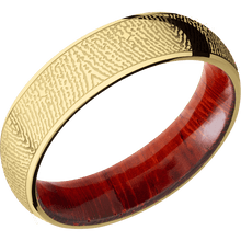14K Yellow Gold + Polish Finish + Padauk