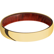 18K Yellow Gold + Polish Finish + Padauk