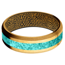 22K Yellow Gold + Hammer , Sand Finish + Black