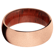 14K Rose Gold + Anglestone Finish + Padauk