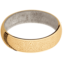 10K Yellow Gold + Polish Finish + Antler