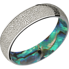 Palladium Silver + Polish Finish + Abalone