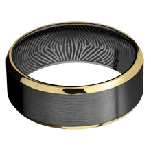 Metal Inlay Fingerprint Ring