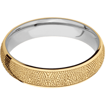 10K Yellow Gold + Polish Finish + Titanium