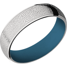 10K White Gold + Polish Finish + Royal Blue