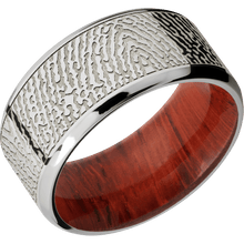 14K White Gold + Polish , Polish Finish + Padauk