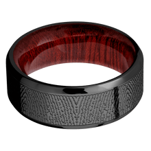 Zirconium + Polish , Polish Finish + Blood Wood