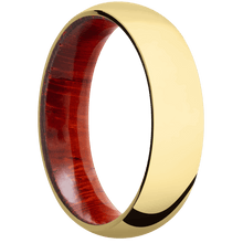 18K Yellow Gold + Polish Finish + Padauk