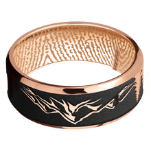 14K Rose Gold + Polish , Polish Finish