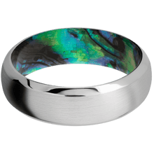 Stainless Steel + Satin , Polish Finish + Abalone