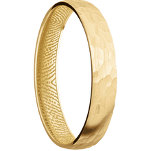 10K Yellow Gold + Hammer Finish
