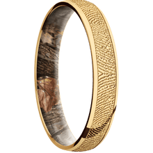 14K Yellow Gold + Polish Finish + King's Woodland